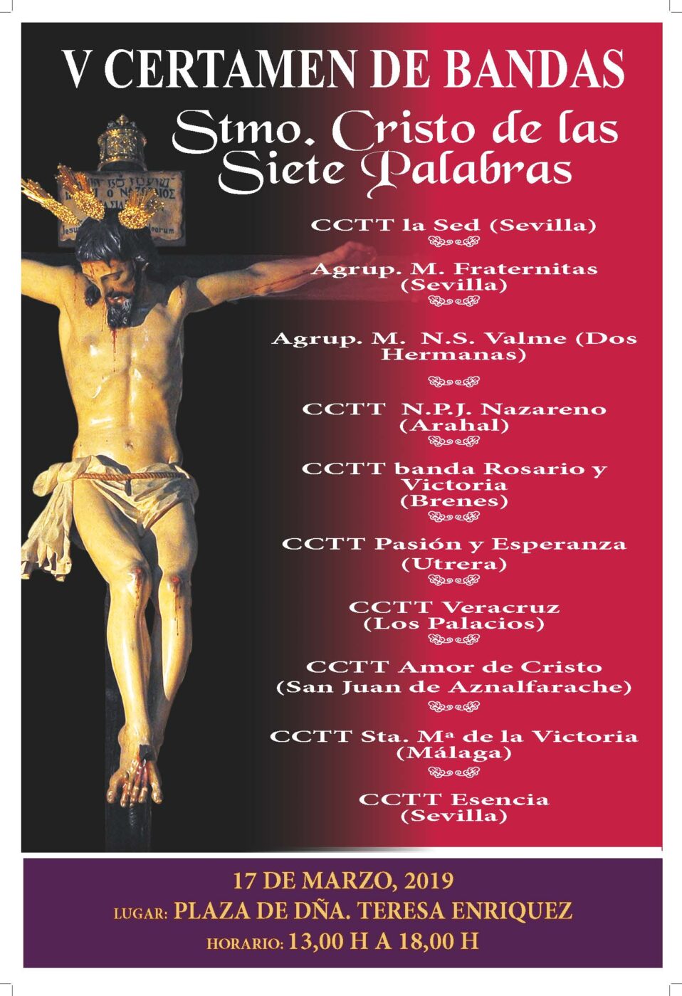 V CERTAMEN DE BANDAS STMO CRISTO DE LAS SIETE PALABRAS Las Siete